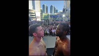 Promoter POV 🕶️ On Stage With Eddie Hearn For Crawford Vs Madrimov Final Face Off [upl. by Sokram]