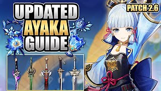 AYAKA  UPDATED COMPLETE GUIDE  Optimal Builds Weapons Artifacts amp Teams  Genshin Impact [upl. by Rheims231]