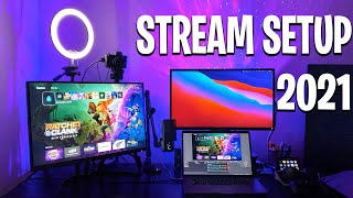 My 2021 Gaming amp Streaming Setup Tour PS5 amp Mac [upl. by Haye]