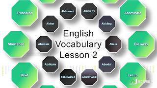 English Vocabulary  Lesson 2  Abiding Abject Abjectly Abbreviated Able Abide by  Synonyms [upl. by Verneuil]