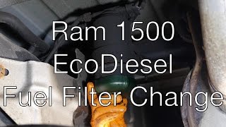 Ram 1500 EcoDiesel Fuel Filter Change [upl. by Llewkcor]