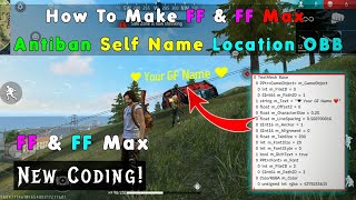 How To Make FF amp FF Max Self Name Location OBB File  NPC Name OBB Making [upl. by Delle502]