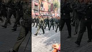 Escuela Militar de Sargentos en el desfile cívico militar 2023 México [upl. by Thurmann]