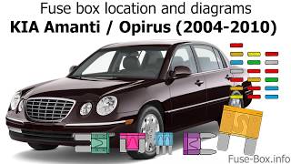 Fuse box location and diagrams KIA Amanti 20042010 [upl. by Acherman]