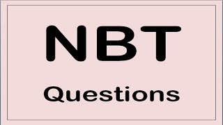 NBT Questions [upl. by Airlia]