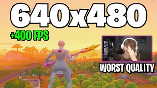 Playing Fortnite On The Lowest Quality l 640x480 Stretched Resolution Season 7 Ultimate FPS Boost [upl. by Rik]