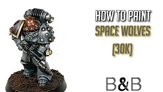 How to paint Space Wolves 30k [upl. by Castor]