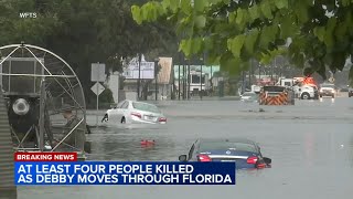 Hurricane Debby kills 4 weakens to tropical storm [upl. by Gil]