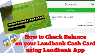 How to Check Landbank Cash Card Balance 4Ps CardTutorial [upl. by Oigroeg]