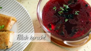 Polish borscht  Vegetarian borscht recipe video [upl. by Anailil350]