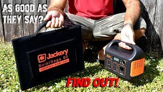 Jackery Explorer 240 amp 60W Solarsaga POWER OUTPUT TESTS [upl. by Nanreit704]