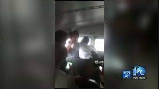 School bus quotfightquot caught on video [upl. by Leonore869]