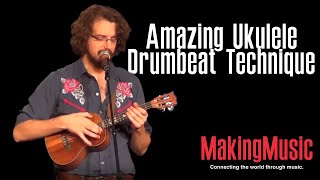 Amazing Ukulele Drumbeat Technique [upl. by Ocirred]