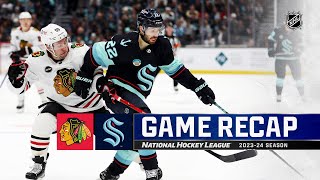 Blackhawks  Kraken 1214  NHL Highlights 2023 [upl. by Beaudoin]