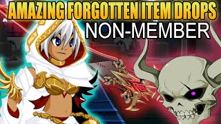 AQWTOP FREE AMAZING NONMEMBER BOSS AND QUEST DROPS THAT HAVE BEEN FORGOTTEN HOW TO GETEASY FARM [upl. by Shlomo]