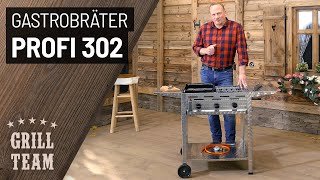 Gastrobräter Profi 302  Edelstahl Grill mit Kombi aus Rost und Pfanne  Vorstellung amp Test  V2 [upl. by Ennailuj]