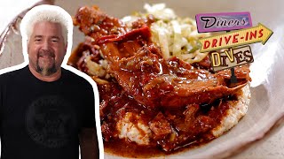 Guy Fieri Eats Spot On Rabbit and Grits in Mobile AL  Diners DriveIns and Dives  Food Network [upl. by Schaeffer729]