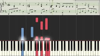 On Eagles Wings  piano tutorial 𝕀 hymn piano 𝕀 sheet 𝕀 synthesia [upl. by Aihsenod377]