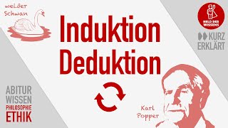 Induktion und Deduktion Karl Popper Falsifikation Abitur Wissen Philosophie und Ethik [upl. by Cheryl114]