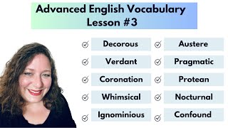 Advanced Vocabulary Builder Lesson 3 [upl. by Butch]