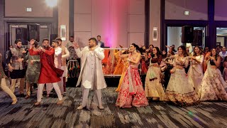 Bride and Groom Perform an Amazing Sangeet Performance  Indian Wedding 4K [upl. by Herwick718]