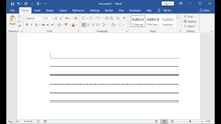 Shortcut Key to Draw Straight Lines in MS Word Word 20032019 [upl. by Ayoj864]