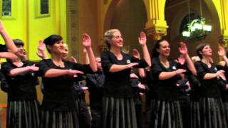 New Zealand Youth Choir Sings quotTe Iwi Equot In Boston HD  December 2 2013 [upl. by Aleunam]