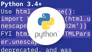 Decode HTML entities in Python string [upl. by Salaidh]