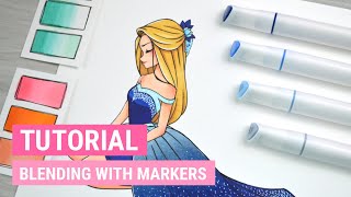 How to BLEND with ALCOHOL MARKERS Pt1  Marker Tutorial  iiKiui [upl. by Con]