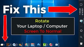 Rotate Your Laptop Computer Screen To Normal  How To Change Display Orientation in windows 10 [upl. by Ahsienak]