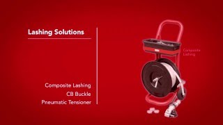 How to apply a Cordstrap Composite Lashing solution using a Pneumatic Tensioner [upl. by Esereht490]