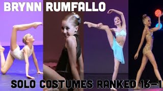 Dance Moms  Brynn Rumfallo Solo Costumes Ranked 161 [upl. by Godwin951]