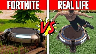 FORTNITE LAUNCHPAD IN REAL LIFE Fortnite vs Real Life [upl. by Anibla404]