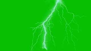 Lightning Effects Green Screen Background Overlay HD Footage [upl. by Iemaj]