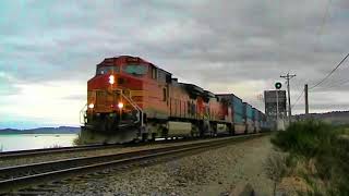 BNSF stack train Steilacoom Washington 2008 [upl. by Yngad780]