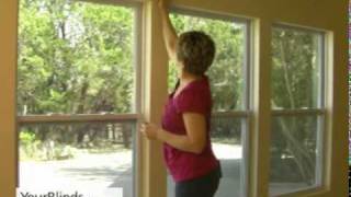 How to Install Roller Shades  Outside Mount  YourBlindscom DIY [upl. by Sregor929]