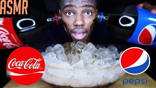 ASMR COKE VS PEPSI MIX PARTY  SIPPING DRINKING SOUNDS  ICE CRUNCHING  KEVO ASMR [upl. by Chemar]