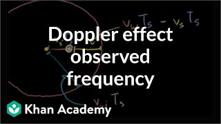 Doppler effect formula for observed frequency  Physics  Khan Academy [upl. by Victorine]