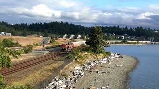 PNW Trip Quick Clip BNSF Manifest Along the Shore of Puget Sound [upl. by Senior88]