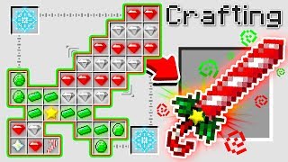 HOW TO CRAFT A 1000000 CHRISTMAS SWORD OVERPOWERED Minecraft 113 Crafting Recipe [upl. by Luby]