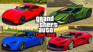 TOP 5 FASTEST CARS IN GTA 5 ONLINE 2024 [upl. by Yevre]