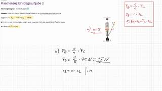 LEIFIphysik Aufgabenlösung  Flaschenzug Einstiegsaufgaben [upl. by Horwath]