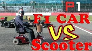 Colin Furze Mobility Scooter vs F1 car [upl. by Margaret]