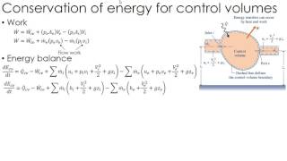 Thermodynamics Lecture 12 Control Volume Energy Balance [upl. by Centeno]