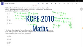 KCPE 2010 Maths Question 41 to 42 [upl. by Nilrem342]