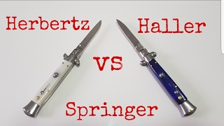 Springmesser Vergleich Haller Stiletto gegen Herbertz Springer [upl. by Draillih]