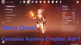 Carassius Auratus Chapter Act 1  Yoimiya  Adventure Rank 30 Quest  Genshin Impact 37 [upl. by Lat]