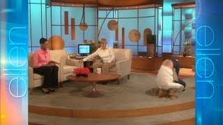 Memorable Moment Pam Anderson Flips for Ellen [upl. by Ymrots]