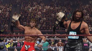 WWE 2K24IYH3 WWF Tag Champs Owen amp Bulldog vs Diesel amp HBK vs Yoko amp Crush vs Taker amp Kane [upl. by Nylauqcaj84]