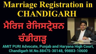 Marriage Registration in CHANDIGARH ਮੈਰਿਜ ਰੇਜਿਸਟ੍ਰੇਸ਼ਨ ਚੰਡੀਗੜ੍ਹ Marriage Registration Process [upl. by Clay]